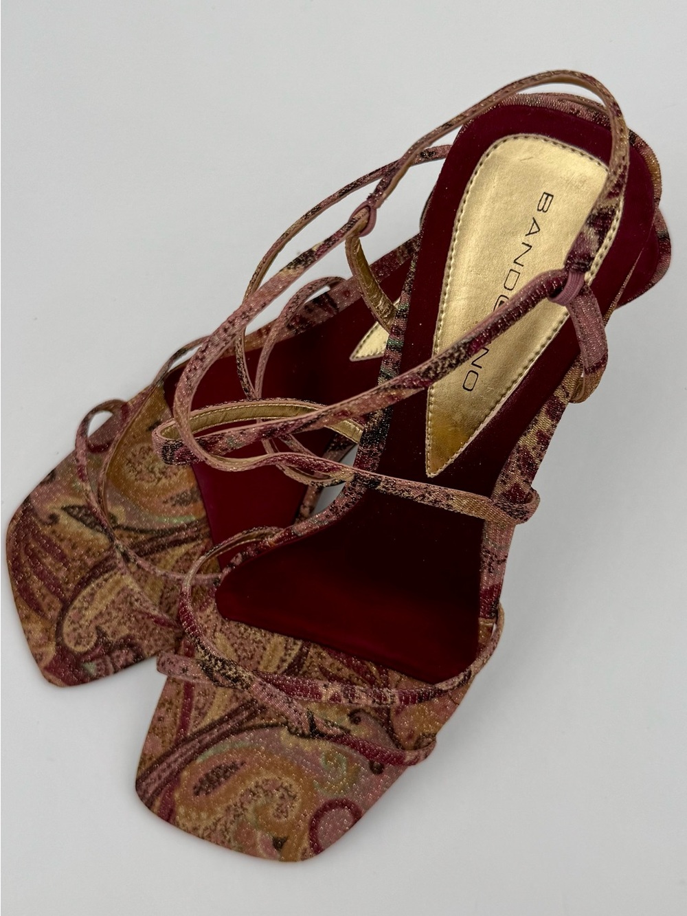 Bandolino brocade fabric ‘Dobex’ sling back heels. Size 8.5 M - Picture 7 of 11